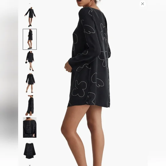MADEWELL Erika Dress Shift Mini Dress Floral - Picture 2 of 8